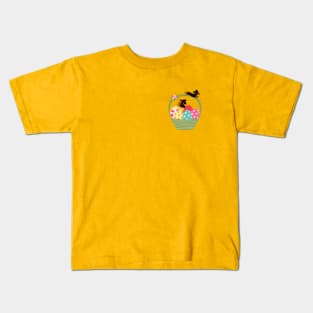 Dachshund Dog with Easter Eggs in Basket Kids T-Shirt